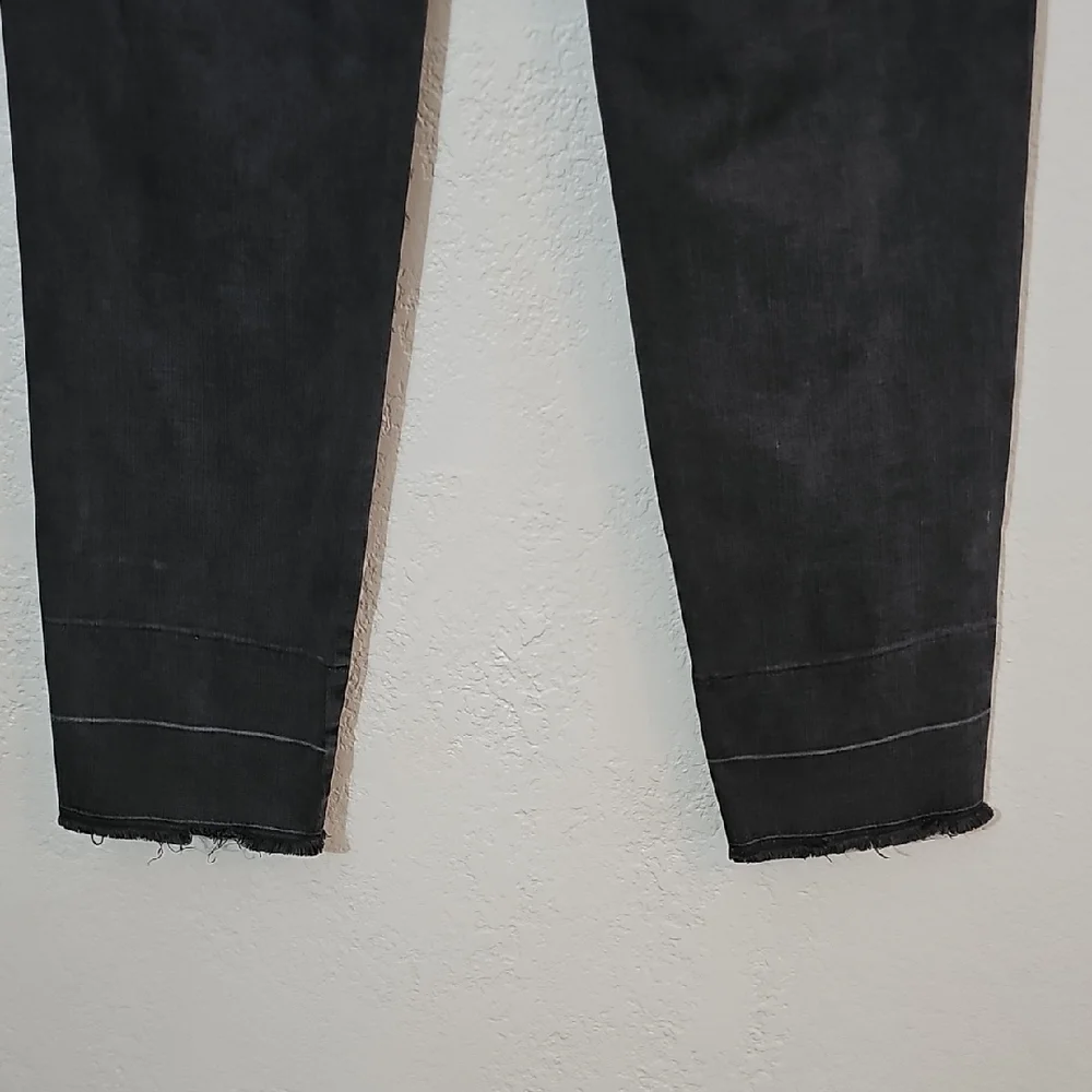 Frame Denim Black Le Nouveau Straight Ankle Jeans Womens 27 Stretchy High Rise - Picture 8 of 11